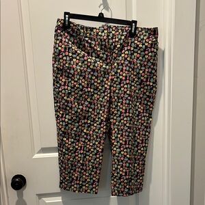 Colorful Patterned Capri Pants